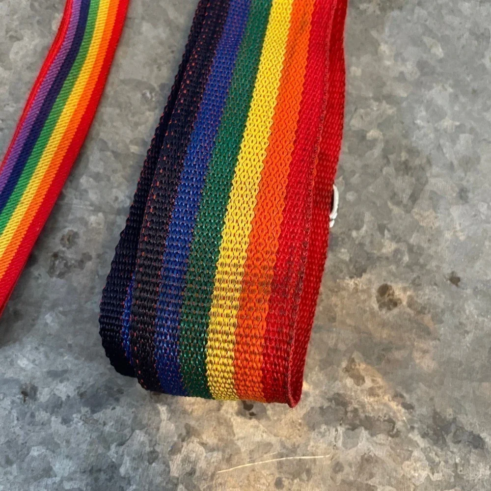 Rainbow Suspenders and Belt One Size Adjustable Vintage Retro 70s Smiley Face